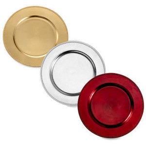 จานเสิร์ฟอาหารโลหะทำด้วยมือสำหรับจานชาร์จดีไซน์ตามสั่ง - Product Image 1