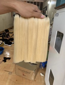 Mechones de calidad superior, cabello humano liso de hueso Rubio, cabello virgen crudo 100%, precio al por mayor vietnamita, cabello crudo de fábrica - Product Image 3