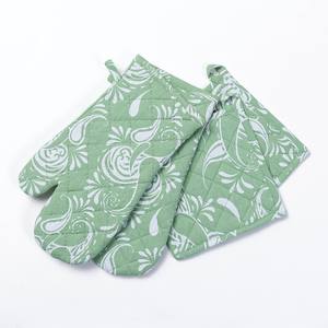 Recycled Cotton <b>Oven</b> Mitts with Silicone printed Pot Holders for Cooking Microwave Baking Home Food Protection for Restaurants - Product Image 3