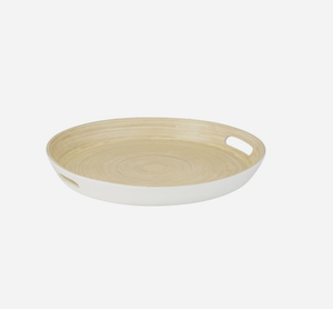 Grossiste Plateau de service en bambou filé durable de haute qualité écologique avec poignée pour assiette de fruits et décoration intérieure - Product Image 2