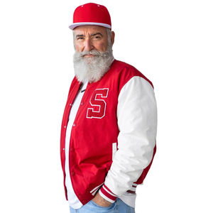 Chaqueta Universitaria de Invierno para Hombre, Estilo Urbano, de Cuero y Lana, con Cierre de Cremallera y Botones, Calefactable y Transpirable - Product Image 6