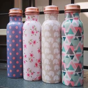 Pure Copper Water Bottle for Drinking | Ayurvedic Health Bottle with Leak Proof Cap - Product Image 1