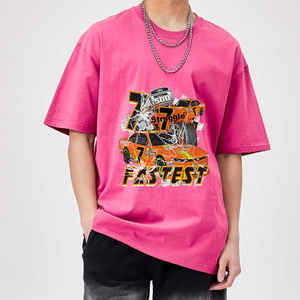 Camiseta de algodón estampada 100% de alta calidad para hombre DTG personalizada de gran tamaño Vintage de manga larga de punto de longitud larga lavada-Venta al por mayor - Product Image 3