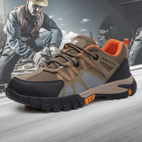 Chaussures de sécurité pour hommes GUYISA, couleur marron, tige en microfibre, semelle en caoutchouc, embout en acier