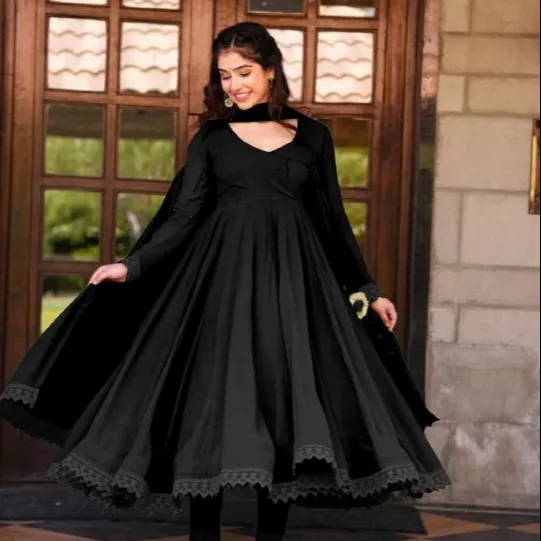 Hitting market again with exclusively trending series New Anarkali Faux Georgette Gown With Fully Flair and Full Stitched