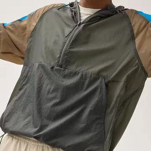 Chaqueta cortavientos impermeable transpirable de secado rápido para hombre, ligera, personalizada, con cierre de cremallera para gimnasio, deportes al aire libre, informal - Product Image 3