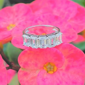 Bague en diamant de laboratoire émeraude 14K IGI Gold Lab Créé Bague en diamant pour mariage et bague de fiançailles ou bande - Product Image 4