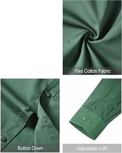 Chemises habillées pour hommes en coton 100% uni, séchage rapide, coupe ajustée, manches longues, logo personnalisé, services OEM, respirantes, écologiques, de haute qualité - Product Image 4