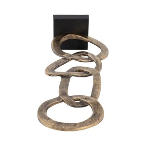 Sculpture moderne polie or Sculpture décorative abstraite Art moderne décor à la maison pièce d'accent ornement de table - Product Image 4