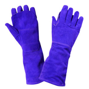 Guantes DE SEGURIDAD DE CUERO dividido de piel de vaca de alta resistencia al fuego delantal de trabajo con protección de manos mejorada Palma - Product Image 2