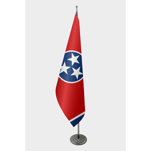 Official Tennessee Indoor <b>Flag</b>-Digital Printing Aluminum <b>Pole</b> Pennant Style 3x5ft Cotton Nylon Plastic Polyester Vinyl - Product Image 1