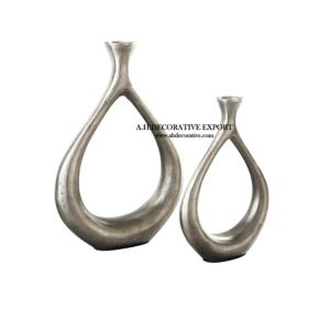 Florero de mesa de Metal de diseño elegante, florero de plata de alta calidad con acabado pulido, decorado para el hogar, disponible en venta al por mayor - Product Image 5