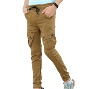 กางเกงคาร์โก้ระบายอากาศป้องกันการเกิดรอยยับไม่ยับวัสดุผ้าฝ้ายตรงเอวยางยืดใส่ได้ทั้งชายและหญิง - Product Image 4