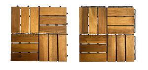 ไม้วีเอทไม้เนื้อแข็งแผ่นประสาน10แพ็ค12 "X12" ร่วมสมัยกันน้ำเป็นมิตรกับสิ่งแวดล้อมปูพื้นกลางแจ้ง - Product Image 4