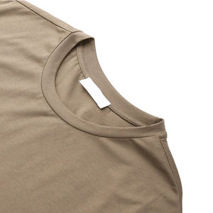 Camiseta transpirable de algodón de ajuste Regular de calidad superior con diseño de logotipo personalizado, camisetas de cuello redondo para hombre, ropa de moda para exteriores - Product Image 3