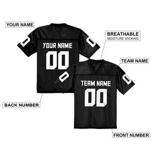 Maillot de football américain personnalisé chemises à demi-boutons lettres imprimées personnalisées uniformes d'entraînement de rugby numérique pour hommes - Product Image 3