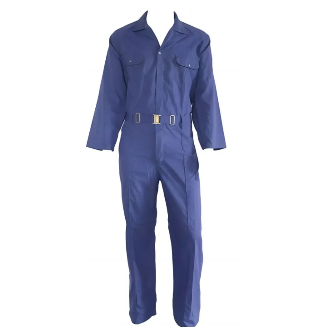 Macacão de algodão poliéster azul marinho de melhor qualidade, uniforme geral de operário de fábrica para uso diário, do exportador indiano
