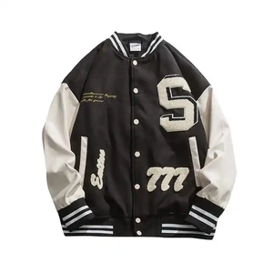 Chaqueta de béisbol personalizada para hombre y mujer, sudadera informal, abrigos de bombardero, letras y números personalizados - Product Image 5