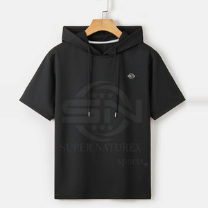Sudadera con capucha de diseño personalizado más vendida para hombres El mejor precio al por mayor en la última colección Camisa de patrón sólido Cuello con capucha - Product Image 1