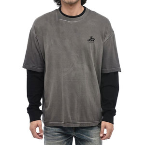 T-shirts délavés à l'acide de qualité supérieure pour adultes, fabriqués en usine, 100 % coton, pour hommes. - Product Image 4