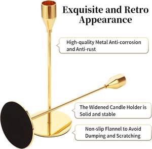 Candelero de hierro y Metal envejecido de alta calidad, diseño moderno hecho a mano para bodas y decoración navideña para el hogar - Product Image 1