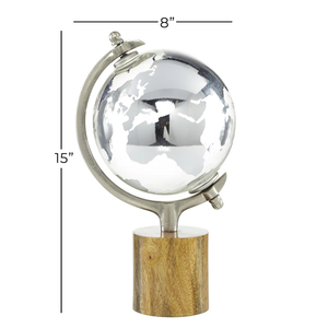 Modern <b>World</b> <b>Globe</b> for Desk Stand Rotating Earth Map Modern Sculpture Educational <b>Globes</b> for Office Ornament - Product Image 4