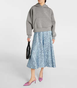 เสื้อฮู้ดครอปผู้หญิงแบบสวมหัว ลายพิมพ์เรียบ สีตามสั่ง ออกแบบโลโก้ได้ มีกระเป๋าแบบจิงโจ้ ราคาถูก - Product Image 5