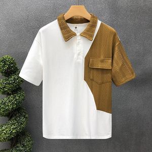 เสื้อฮู้ดดี้ผู้ชายทรงหลวม แขนสั้น ผ้าถักเนื้อผ้าฝ้าย 100% ลายเรียบ สไตล์ลำลองสุดหรู ป้องกันรอยยับ สำหรับฤดูร้อน - Product Image 1