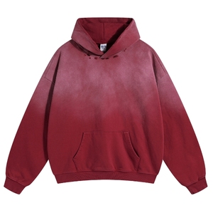 Custom Logo Printed Acid <b>Washed</b> Hoodie Vintage Distressed Heavyweight Cotton Oversized Winter Season Embroidered Technics - Product Image 2