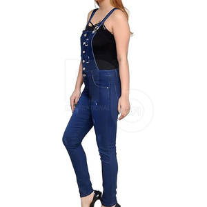 Nouveau femmes jean mode Hip Hop combinaison bavoir pantalon hommes Denim charpentier salopette pleine longueur pantalons décontractés pantalon ample - Product Image 6