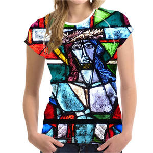 เสื้อยืดมีสไตล์สำหรับผู้หญิงเสื้อยืดสีรุ้งเสื้อผู้หญิงขนาดใหญ่พิเศษเสื้อยืดสั้นสำหรับผู้หญิงฤดูร้อน - Product Image 2