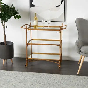 Chariot de présentation en plastique haut de gamme, fait main, pour décoration de resort, chariot de bar roulant de luxe, écologique, sûr et plaqué pour la maison - Product Image 2