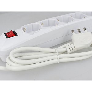 Ciabatta a 6 vie 10/16A Schuko con cavo da 1.5 metri, Max 3500W, spina laterale 16A, forniture SKU-8713-elettriche - Product Image 5
