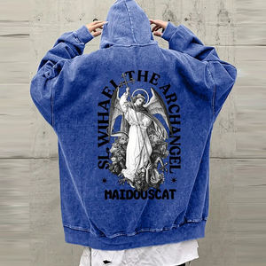 เสื้อสเวตเชิ้ตผ้าเทอร์รี่เนื้อหนัก ผ้าฝ้ายโอเวอร์ไซส์ ระบายอากาศได้ดี พิมพ์ลายดิจิตอล พิมพ์ซิลค์สกรีน แบบกำหนดเองสำหรับ OEM - Product Image 6