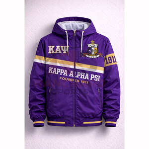 Veste coupe-vent élégante, look tendance, fraternité Kapa Alpha Psi, meilleur vêtement grec, durable, coupe-vent professionnel Kapa Alpha Psi, grec - Product Image 1