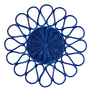 Hand Woven Natural Rattan Flower Plate Non-slip Decorative Kitchen Table <b>Mat</b> <b>Waterproof</b> Coaster Vietnam - Product Image 4