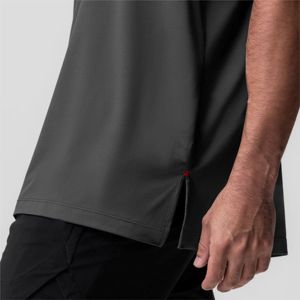 Camiseta de entrenamiento gris de gran tamaño Camiseta de gimnasio de rendimiento Absorbe el sudor, antimicrobiano, camiseta de entrenamiento atlético Boxy Fit de secado rápido - Product Image 6