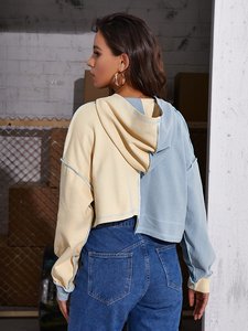 Nuevo estilo personalizado gota hombro moda entrenamiento transpirable chándal cintura elástica Sexy pulóver Sudadera con capucha chándales mujeres - Product Image 6