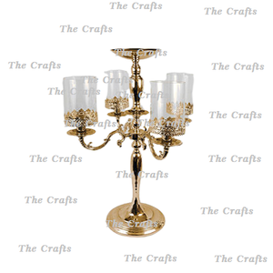Iron And Glass Centerpiece <b>Candelabra</b> With Greatest Quality <b>Candelabra</b> For Wedding Table Top Decor Usage - Product Image 5