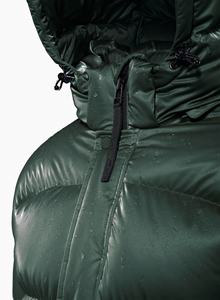 Veste d'hiver matelassée imperméable à fermeture éclair respirante pour homme, polyester vert personnalisé - Product Image 2