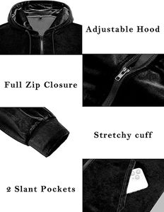 Conjunto de chándal de terciopelo unisex, logotipos bordados personalizados de alta calidad, ropa de calle OEM transpirable para hombres, técnicas impresas de invierno - Product Image 4