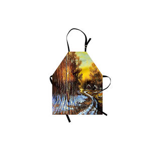 Hot Sale Customized Design Digital Print 100% Pure Cotton Free Size Cooking Kitchen <b>Apron</b> - Product Image 3