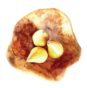 Tazón Grande de Madera Hecho a Mano con Diseño Irregular para Servir Dulces, Dátiles y en Fiestas Durante la Temporada del Ramadán - Product Image 5