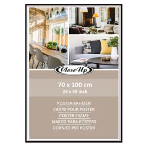 Marco de Aluminio Negro Mate para Póster, 70 x 100 cm, Exhibición de Fotos A2, Marco Cuadrado de Madera MDF y Aleación Metálica - Product Image 5