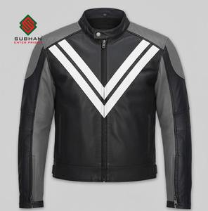 Blouson aviateur en cuir synthétique pour homme fait à la main |   Style vintage Cafe Racer |   Classique décontracté rétro |   Offrez-lui un cadeau - Product Image 1