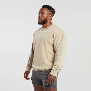 Personalizado al por mayor de gran tamaño gimnasio cuello redondo sudaderas hombres cuello redondo sudadera para la venta en línea - Product Image 2