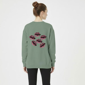 เสื้อสเวตเชิ้ตผู้หญิงลำลองทรงปกติสำหรับฤดูหนาว แขนยาว ผ้าเนื้อนุ่ม อุ่นสบาย ผลิตจากผ้าฝ้ายฟลีซ 100% เป็นมิตรต่อสิ่งแวดล้อม - Product Image 4