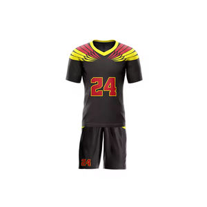 Conjunto corto de camiseta de fútbol personalizado para hombre, ropa deportiva transpirable de secado rápido para partidos de liga y entrenamiento para uso en clubes - Product Image 1