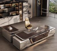 Bureau de Direction Exécutif Luxe avec Design Moderne, Mobilier de Bureau Informatique à Hauteur Réglable