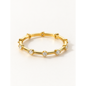 Pulsera y brazalete de cristal con diseño de anillo punteado - Product Image 1